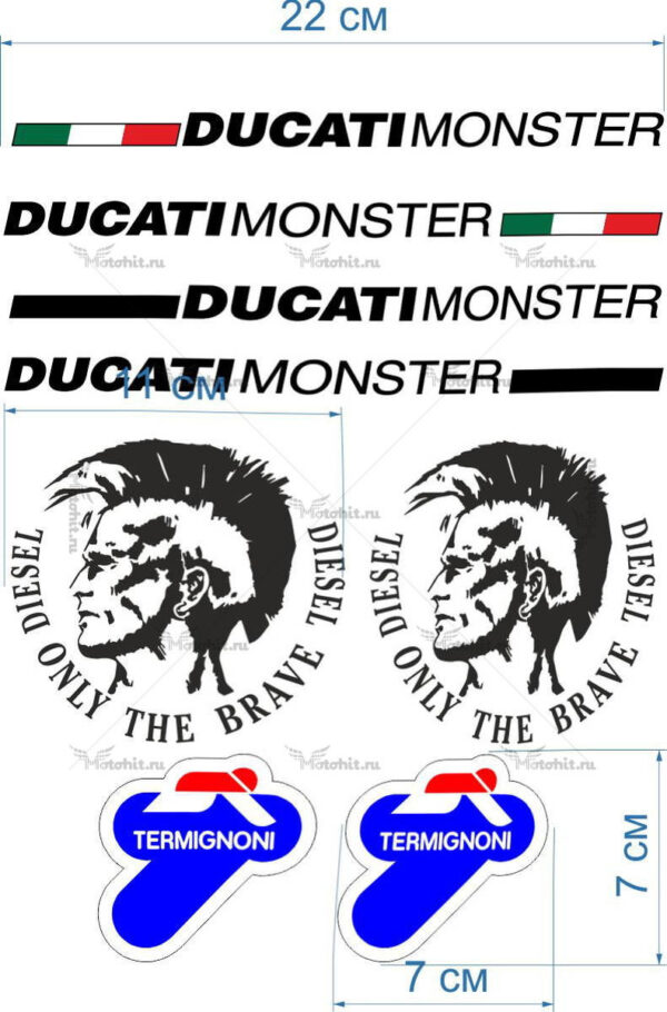 Decals for DUCATI MONSTER-MOHICANO