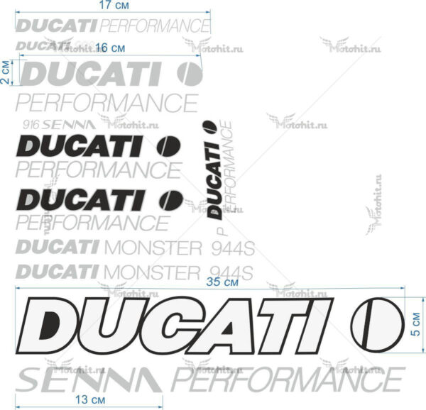 Decals for DUCATI PERFORMANCE