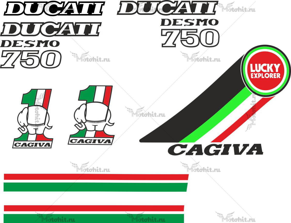 Decals for DUCATI-750 ELEPHANT