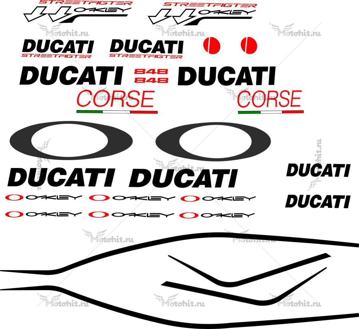 Decals for DUCATI-848 STREETFIGHTER