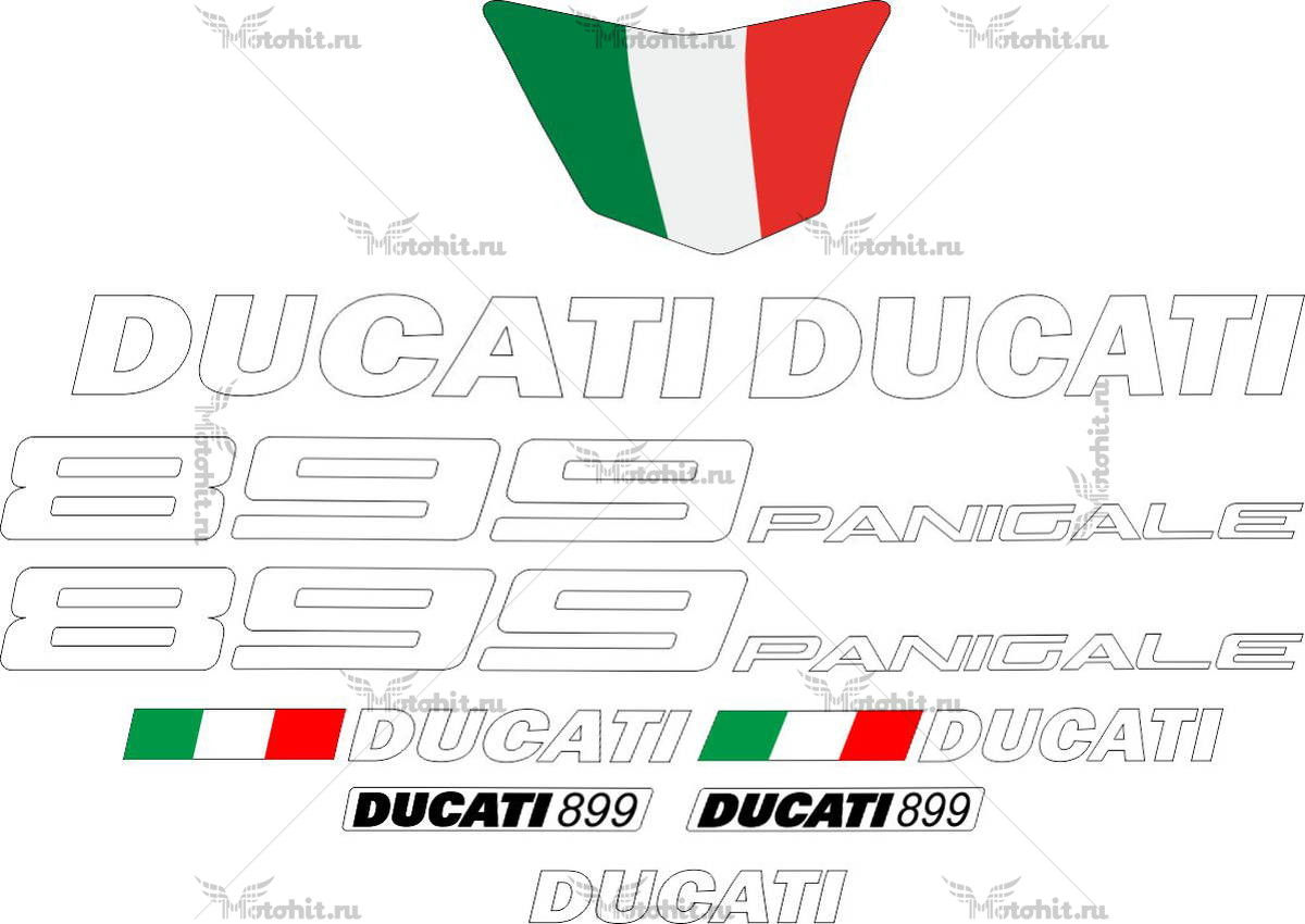 Decals for DUCATI-899 WHITE