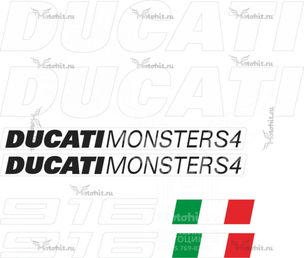 Decals for DUCATI-916 MONSTER S4 2002-2006