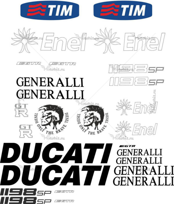 Decals for DUCATI 1198-GP 2012