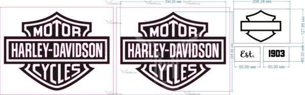 Stickers for HARLEY-DAVIDSON-062-BIG-STENCIL