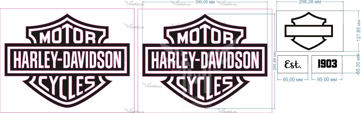 Stickers for HARLEY-DAVIDSON-062-BIG-STENCIL