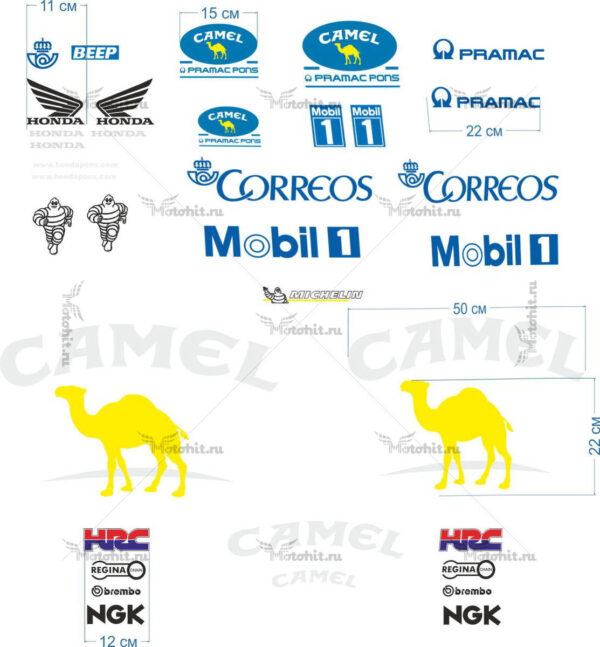 Decals for Honda CAMEL