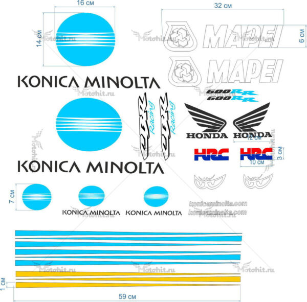 Decals for Honda CBR-600 2005 KONICA-MINOLTA