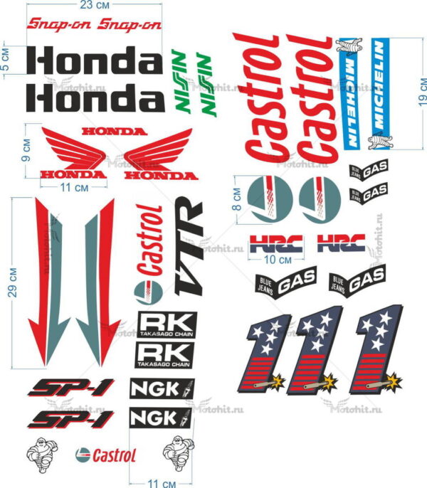 Decals for Honda EDWARDS