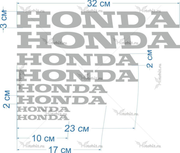 Decals for Honda SET003 PROMO