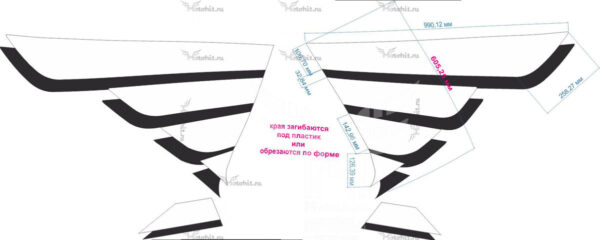 Big stickers set Honda super big wings sides 2