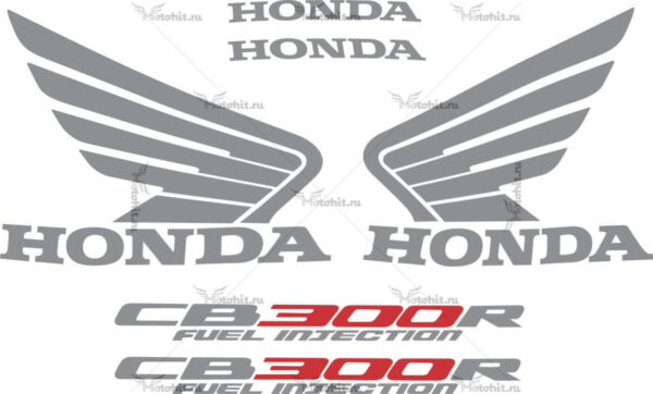 Decals for Honda CB-300-R 2009-2010 SILVER
