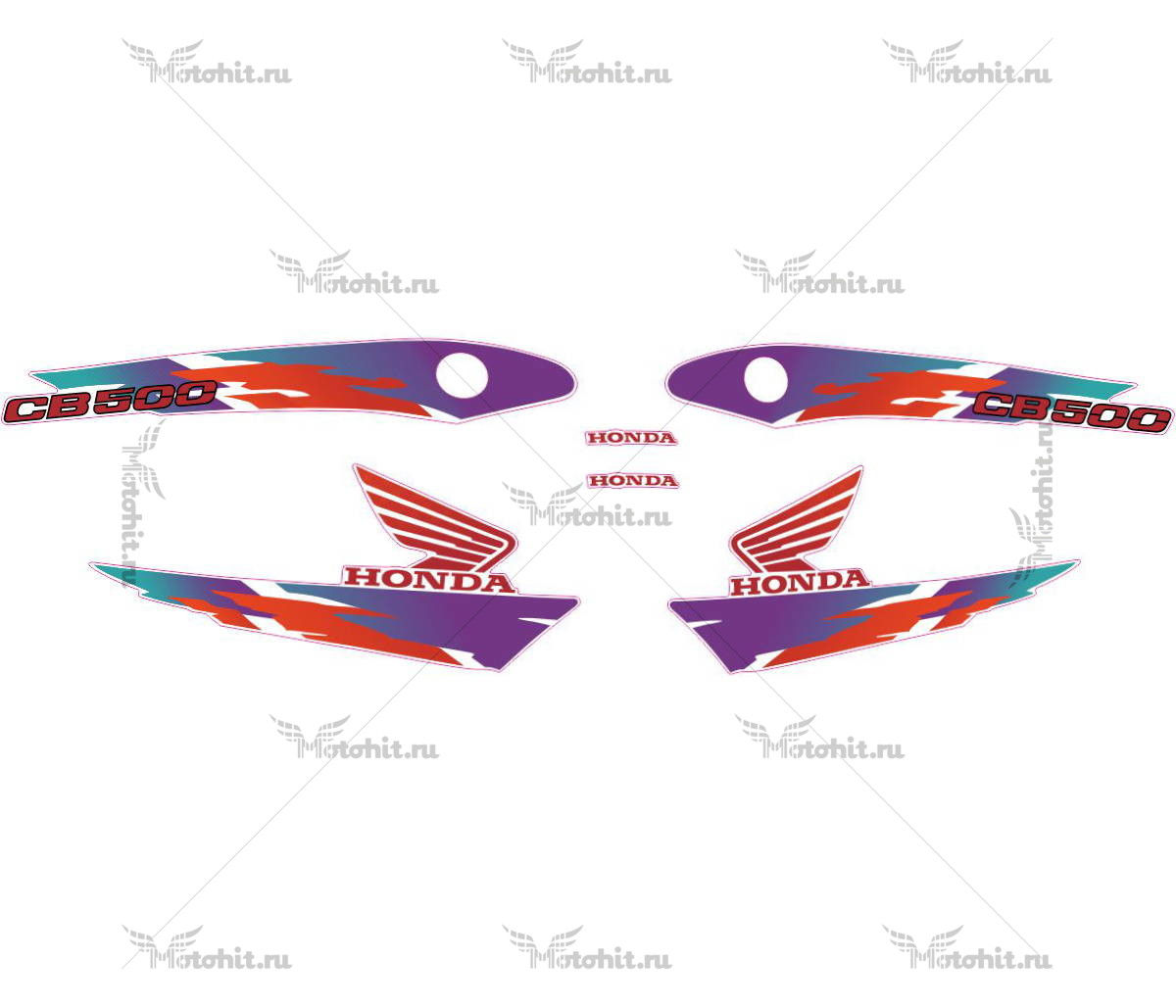 Decals for Honda CB-500 1998 violet