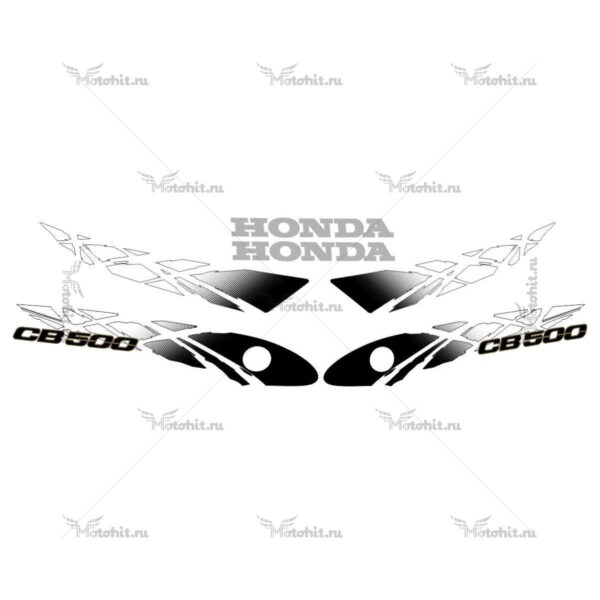 Decals for Honda CB-500-Е 1993-2003 BLACK-WHITE