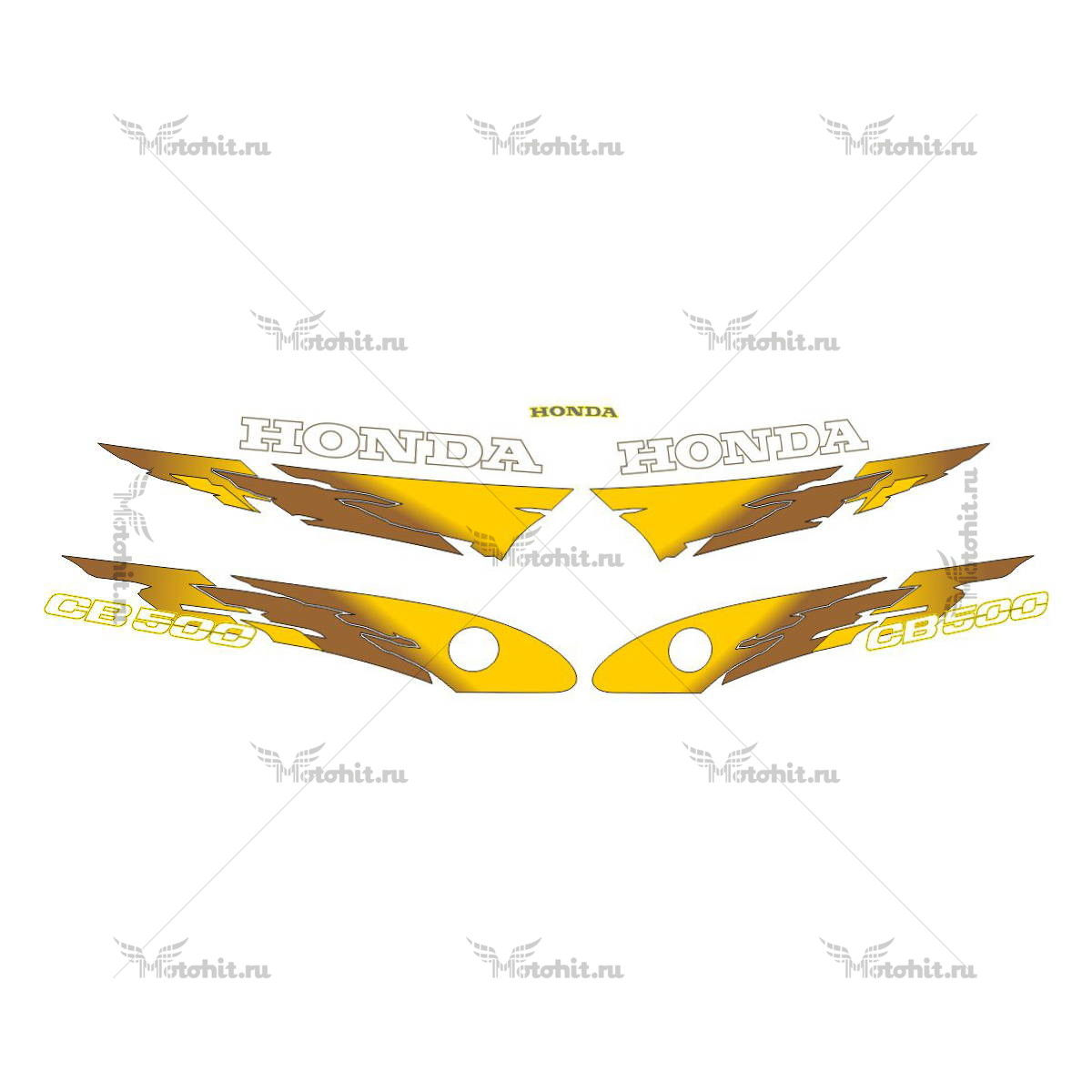 Decals for Honda CB-500-Е 1993-2003 YELLOW