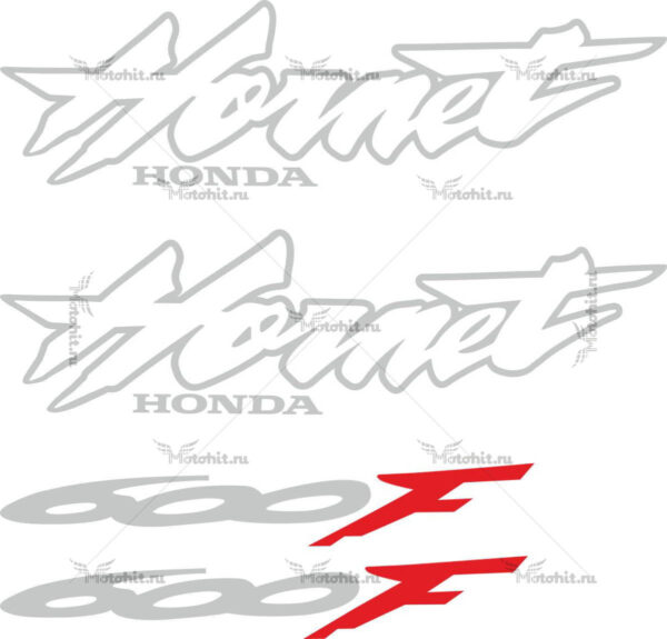 Decals for Honda CB-600-F HORNET 2002 SILVER