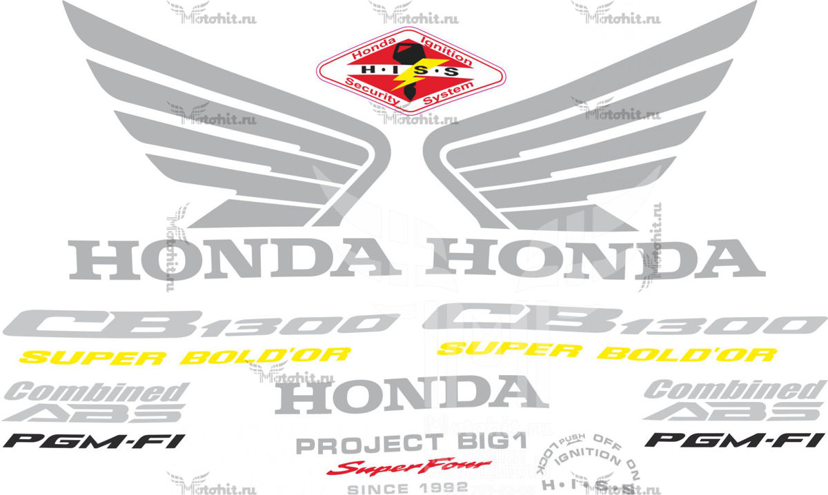 Decals for Honda CB-1300 SUPER FOUR bold'or project big 2010