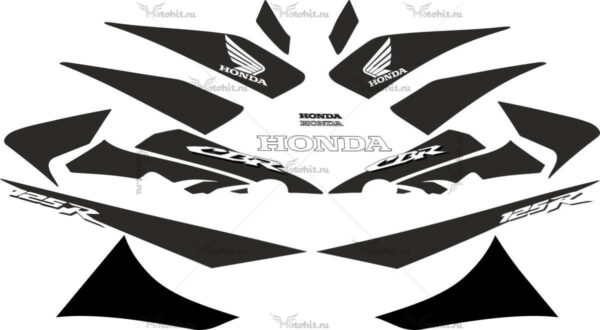 Decals for Honda CBR-125-R 2007-2010 BLACK