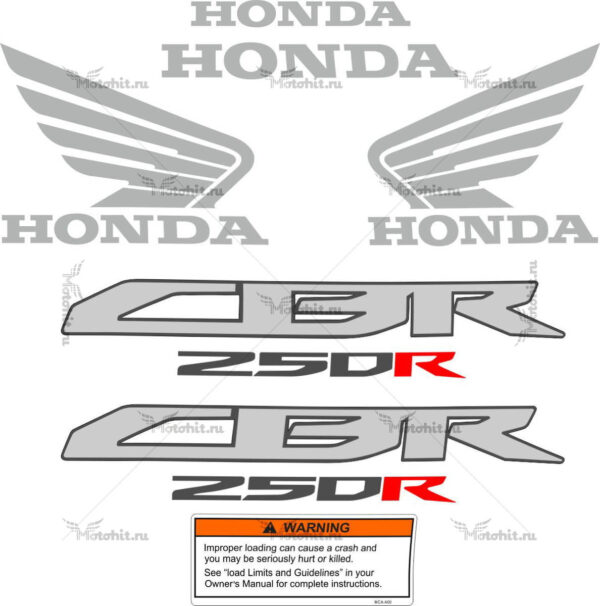 Decals for Honda CBR-250-RR 2011-2015 FOR-BLACK