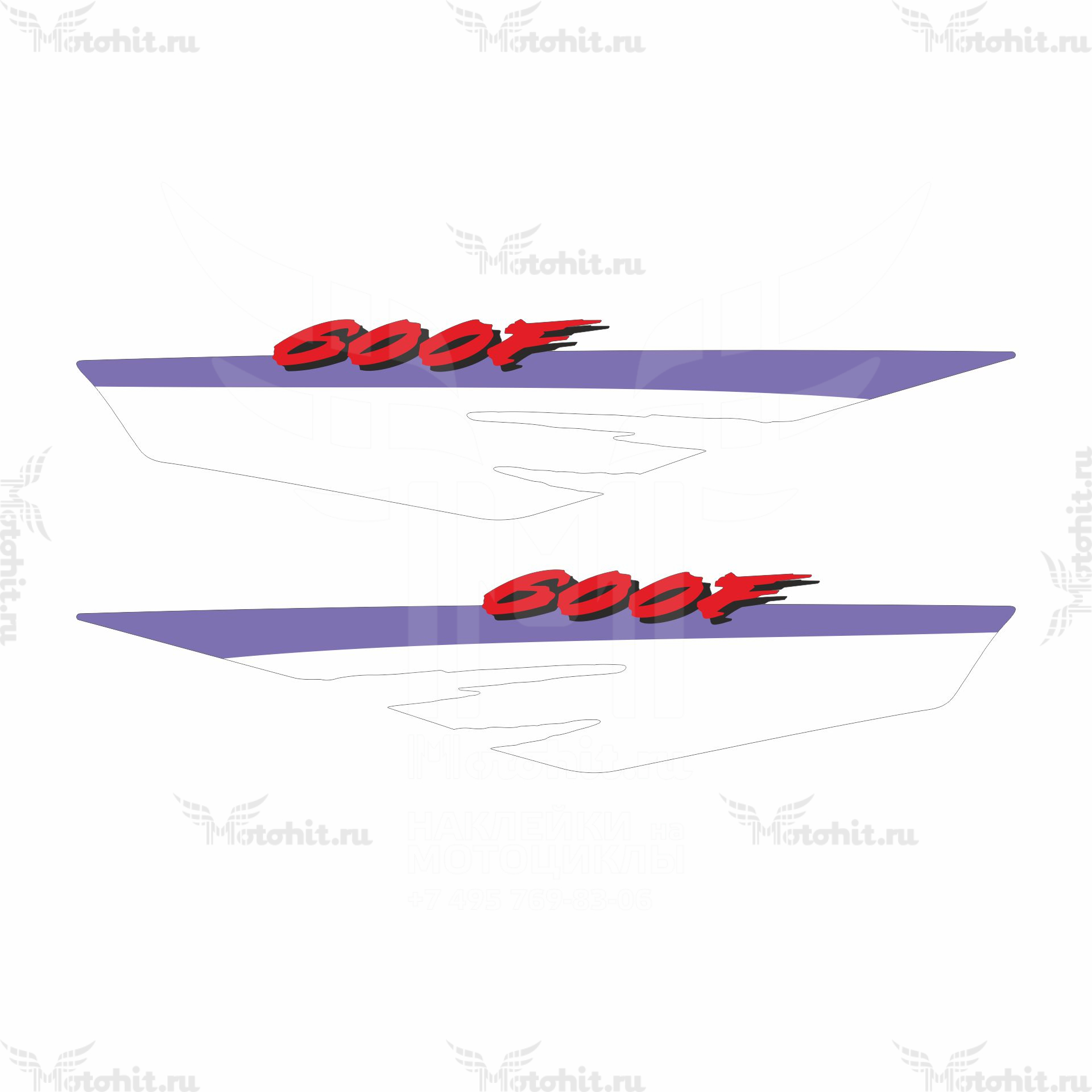 Decals for Honda CBR-600-F2 1991-1994 хвост
