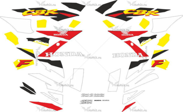 Decals for Honda CBR-600-F3 1995-1996 FOR RED WHITE