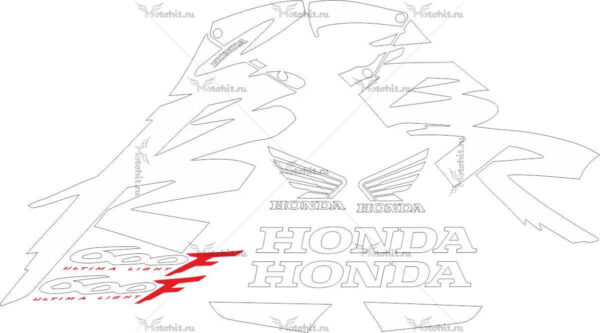 Decals for Honda CBR-600-F4 1999-2000 WHITE
