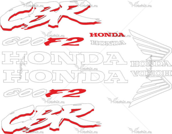 Decals for Honda CBR-600-F2 1993-1994