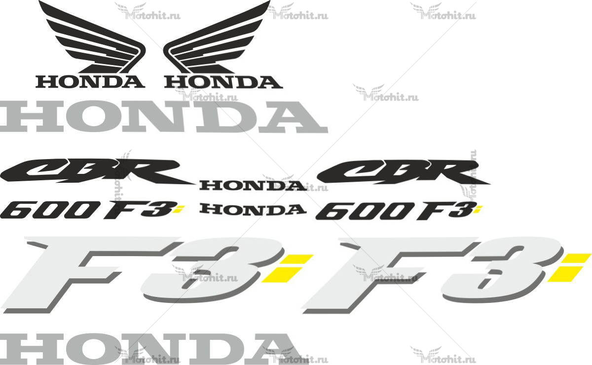 Decals for Honda CBR-600-F3 1995-1998