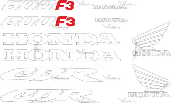 Decals for Honda CBR-600-F3 1998 2