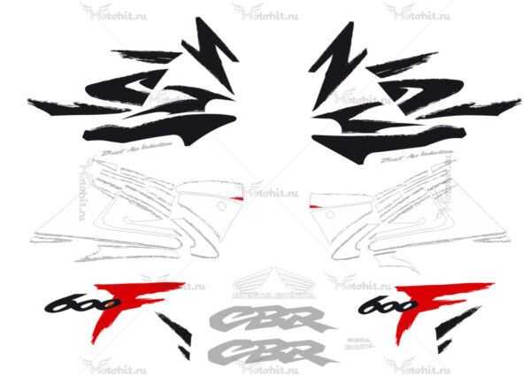 Decals for Honda CBR-600-F3 WHITE 1997-1998