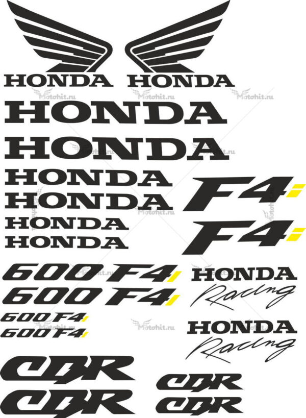 Decals for Honda CBR-600-F4I-2