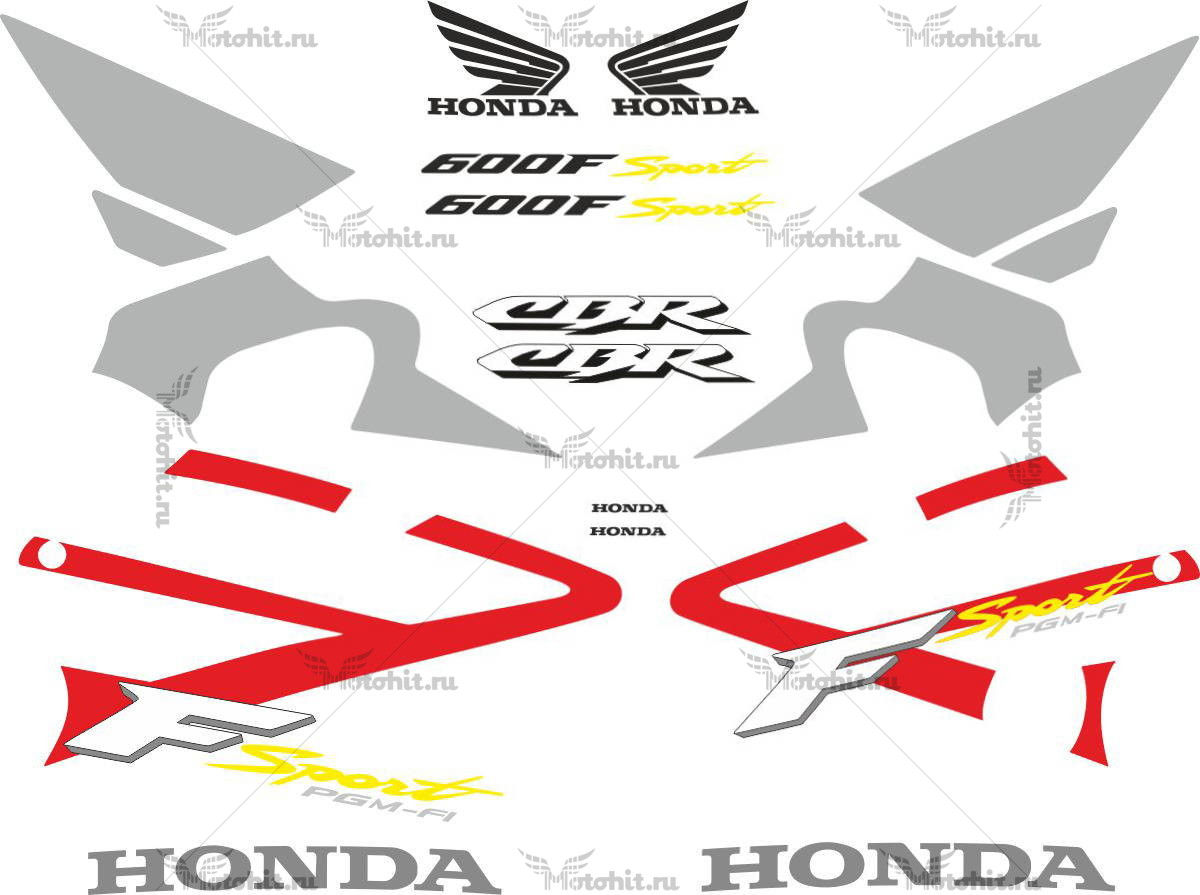 Decals for Honda CBR-600-F4I 2001-2006 SPORT