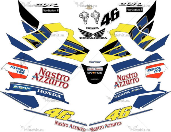 Decals for Honda CBR-600-F4I 2002 BLACK-NASTRO