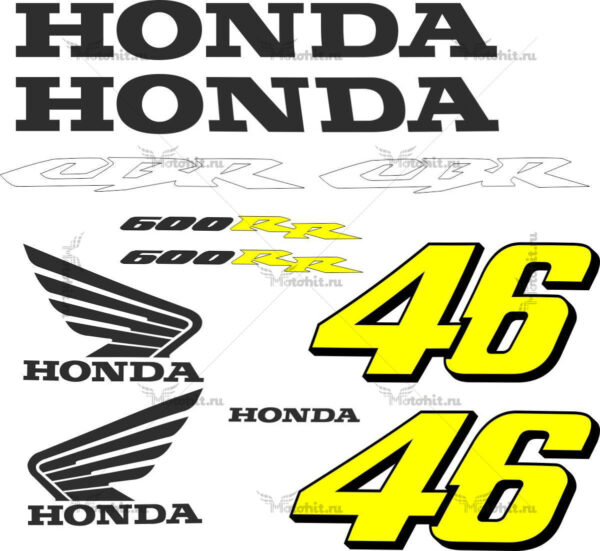 Decals for Honda CBR-600 ROSSI-MONSTER