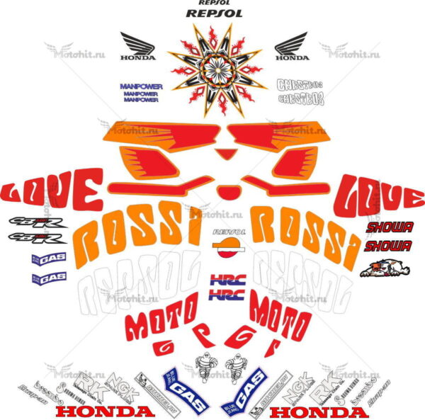 Decals for Honda CBR-600-RR 2003-2004 ROSSI