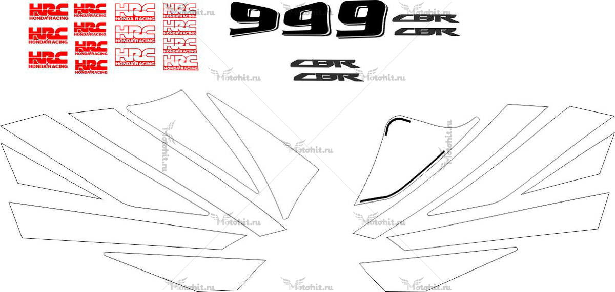 Decals for Honda CBR-600-RR 2004 CARISMA