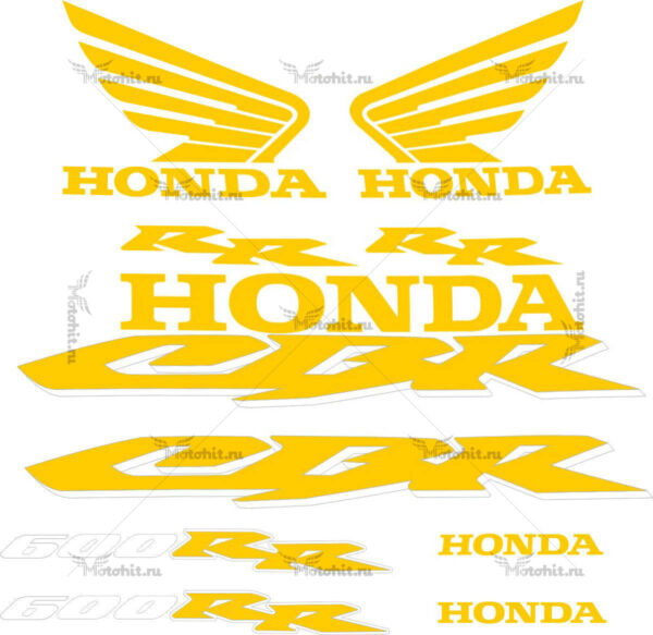 Decals for Honda CBR-600-RR 2005-2006 DORADA