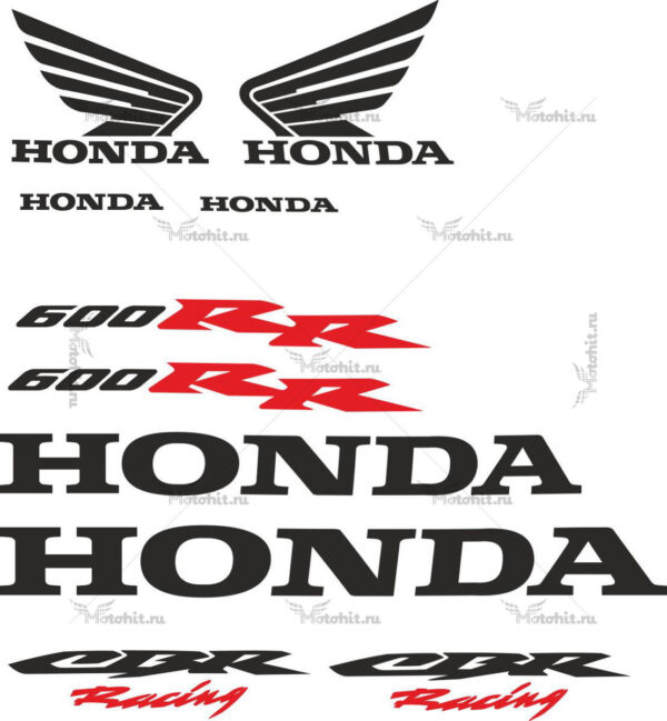 Decals for Honda CBR-600-RR 2006 4-BLACK