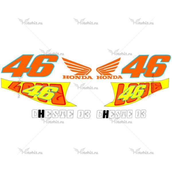 Decals for Honda CBR-600-RR 2006 ROSSI-CHESTE