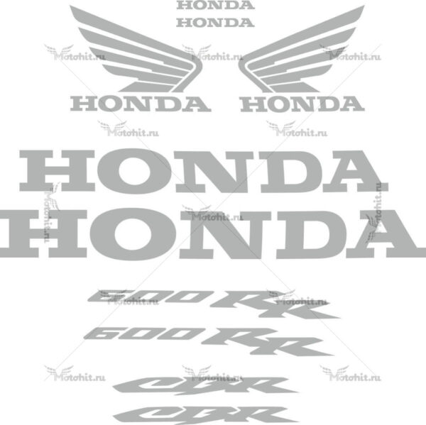 Decals for Honda CBR-600-RR 2006 SILVER