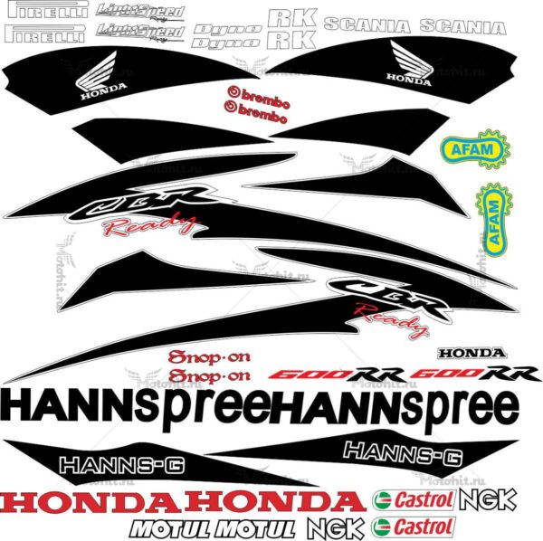 Decals for Honda CBR-600-RR HANNSPREE-CLEAN