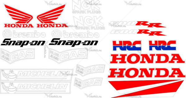 Decals for Honda CBR-600-RR RACING-NEGRA