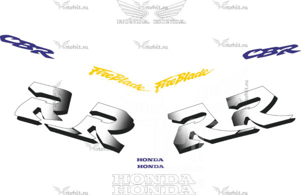 Decals for Honda CBR-900-RR 1998-1999 FOR-RED ONLY TEXT