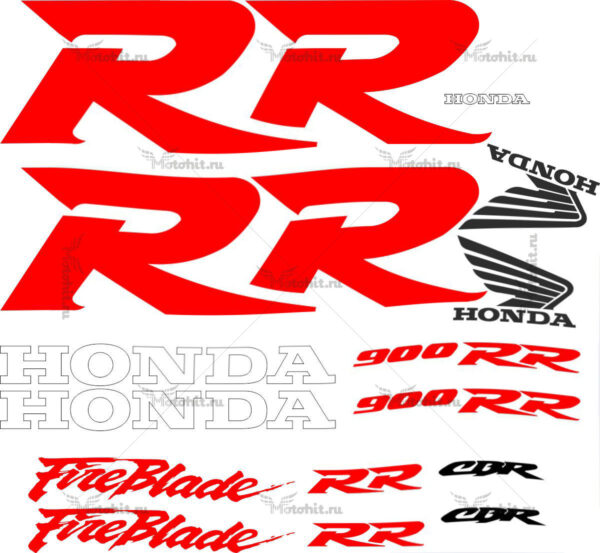 Decals for Honda CBR-900-RR 1998 RED