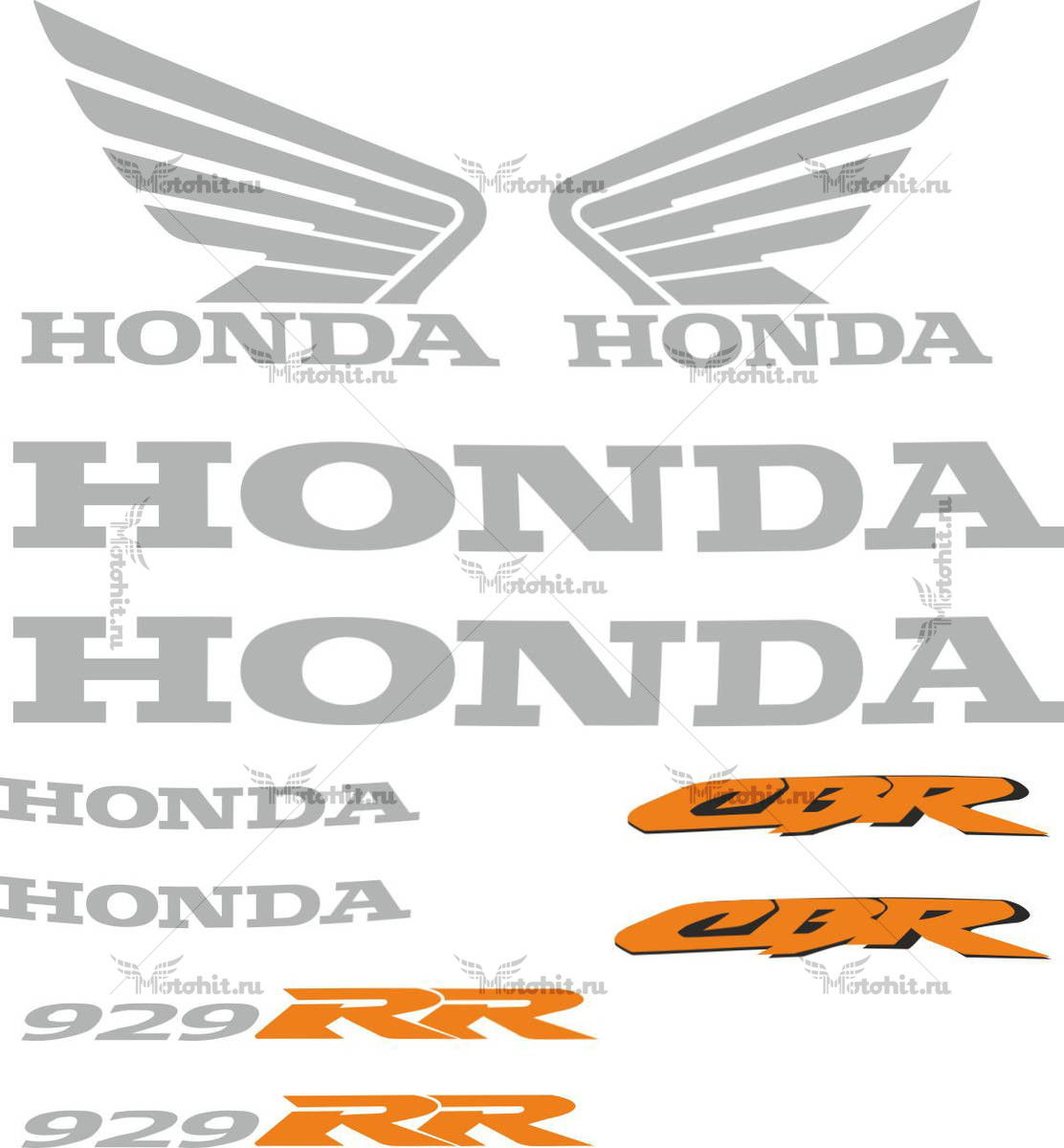 Decals for Honda CBR-929-RR 2000