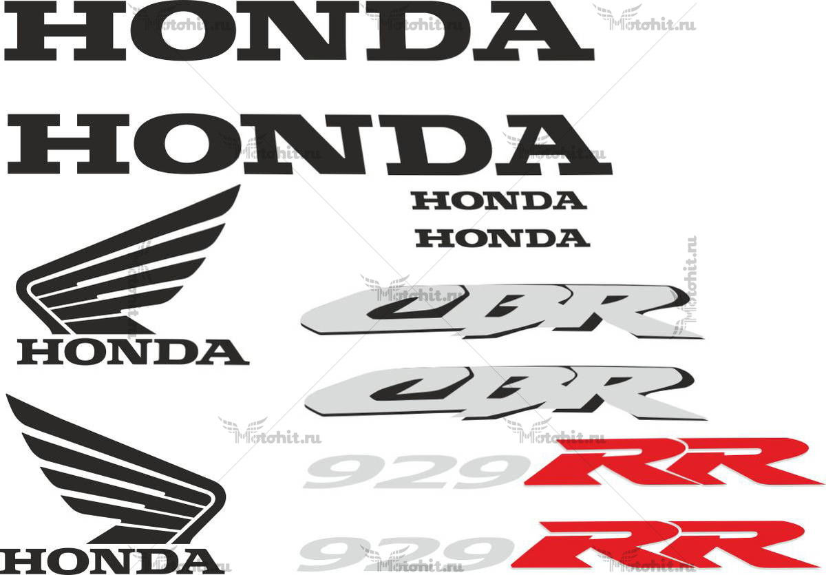 Decals for Honda CBR-929-RR 2000-2