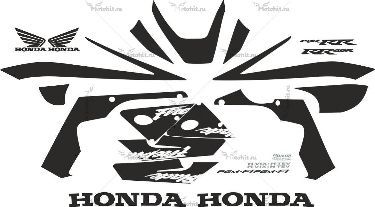Decals for Honda CBR-929-RR 2000-2001 BLACK