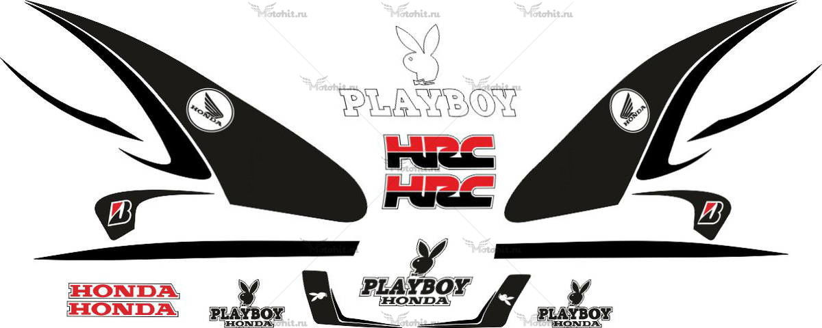 Decals for Honda CBR-1000 2008-2011 PLAYBOY2