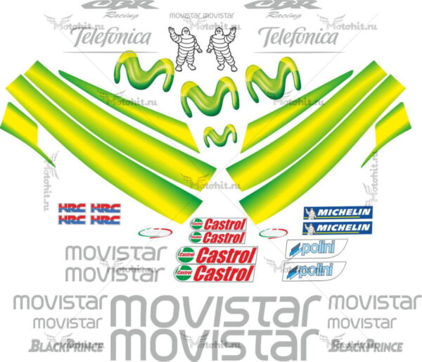 Decals for Honda CBR-1000-RR 2004-2007 MOVISTAR