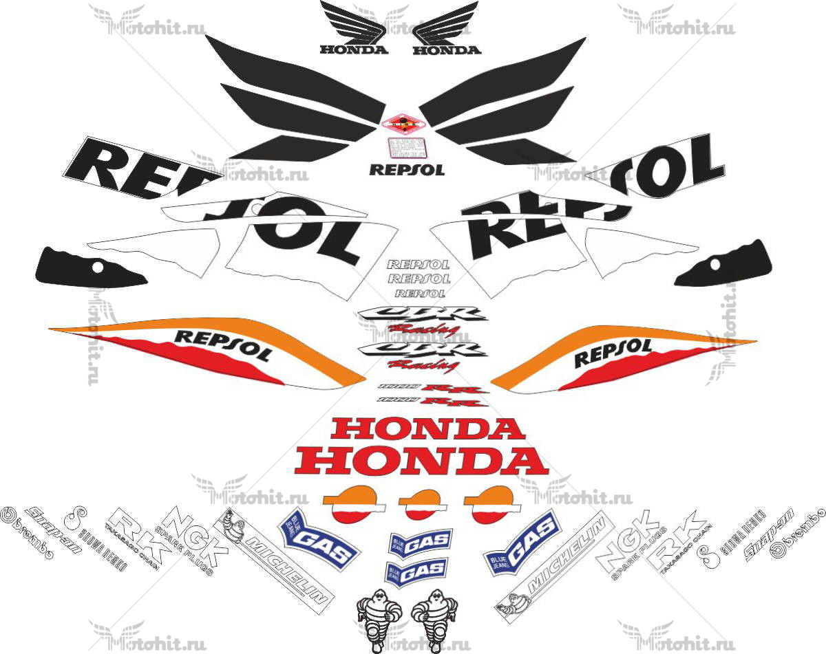 Decals for Honda CBR-1000-RR 2004-2005 REPSOL-LIGHT