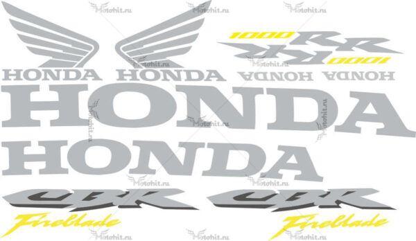 Decals for Honda CBR-1000-RR 2006 FIREBLADE-ONLY-TXT